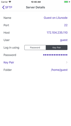 SFTP File Provider screenshot 2
