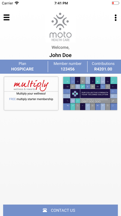 MOTO Healthcare Screenshot