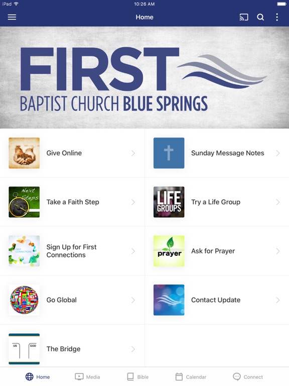 FBC Blue Springs iPad screenshot 1 - Lifestyle app