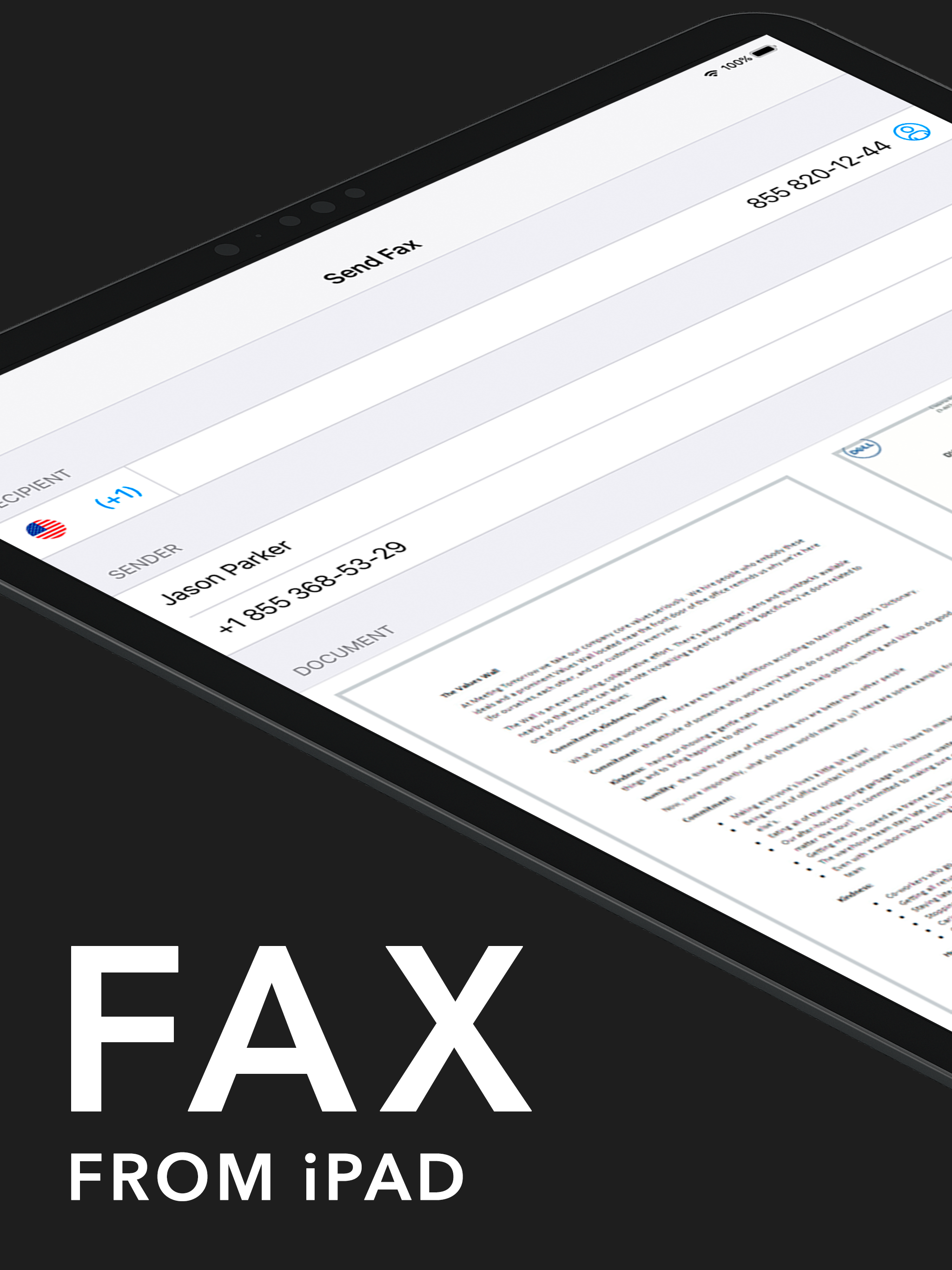 FAX from iPhone & iPad App
