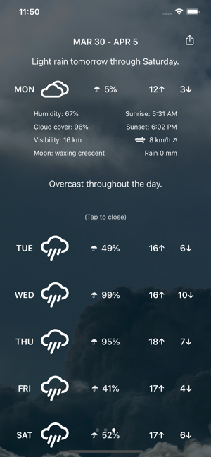 ‎InstantWeather App Screenshot