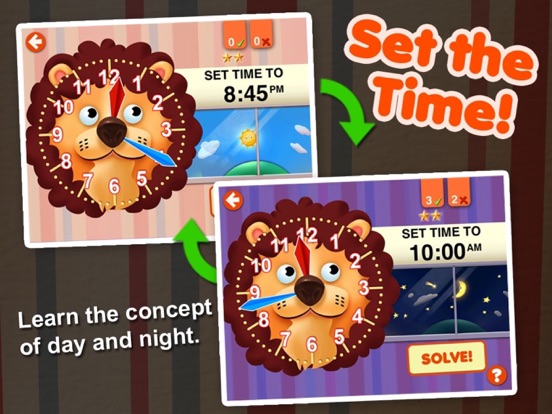 Interactive Telling Time iPad screenshot 2 - Education app