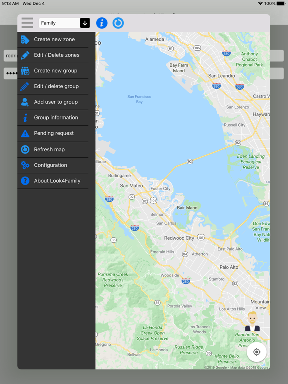 Family Location Look4Family iPad screenshot 4 - Lifestyle app