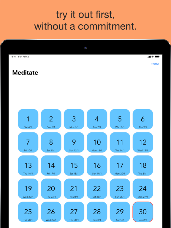 30-Day Trials iPad screenshot 5 - Productivity app