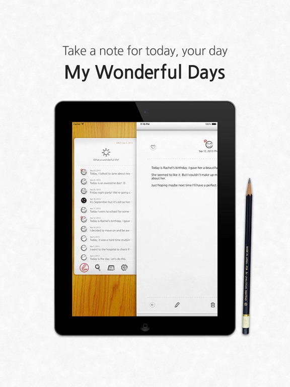 My Wonderful Days Journal iPad app afbeelding 1