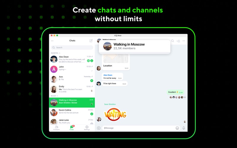 Screenshot #1 pour ICQ New: Messenger & Chat