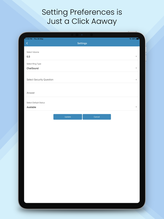 ICE Live Chat iPad screenshot 2 - Business app
