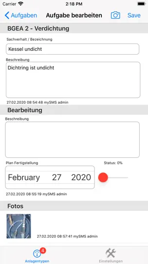 Screenshot von MySMS auf dem iPhone 3