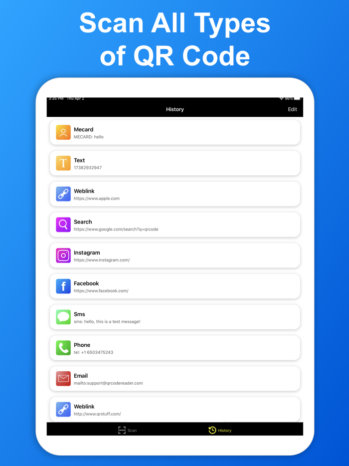 SkyBlueScan QR Code Scanner