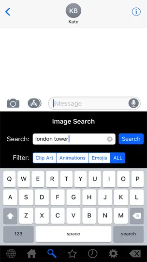 Capture d'écran de CLIPish Keyboard sur iPhone 8