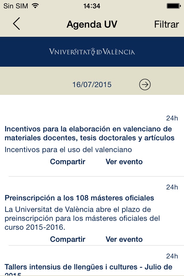 Universidad de Valencia screenshot 3