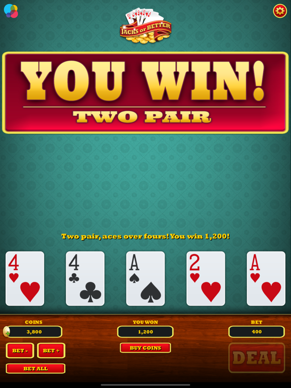 Screenshot #6 pour Video Poker ( Jacks or Better)