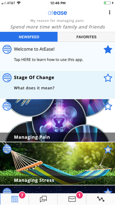 AtEase: Veterans Managing Pain Screenshot 1 - AppWisp.com AtEase: Veterans Managing Pain Screenshot 1 - AppWisp.com