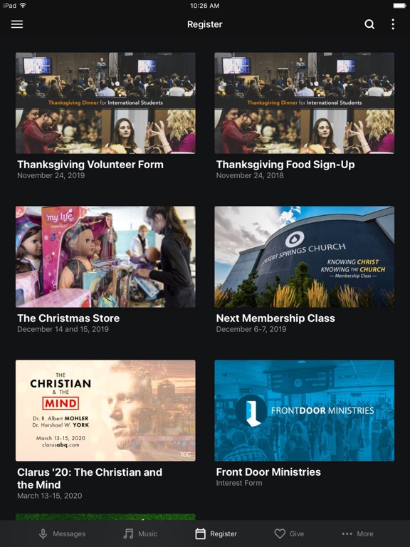 Desert Springs Church iPad screenshot 3 - Education app