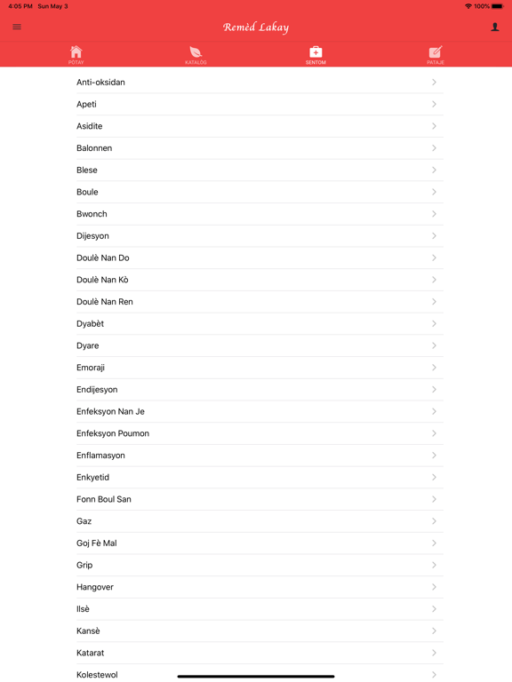 Remed Lakay iPad screenshot 4 - Medical app