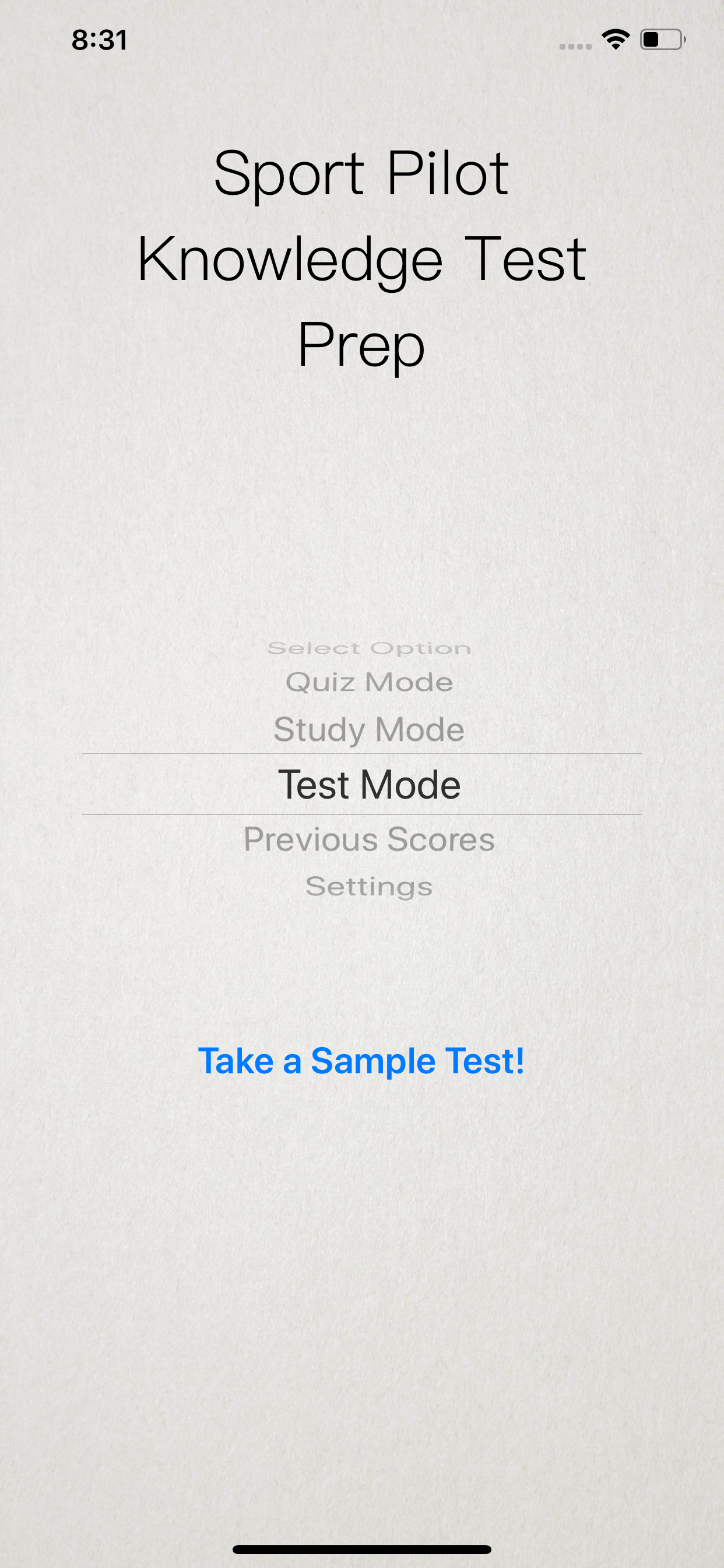 Sport Pilot Airplane Test Prep