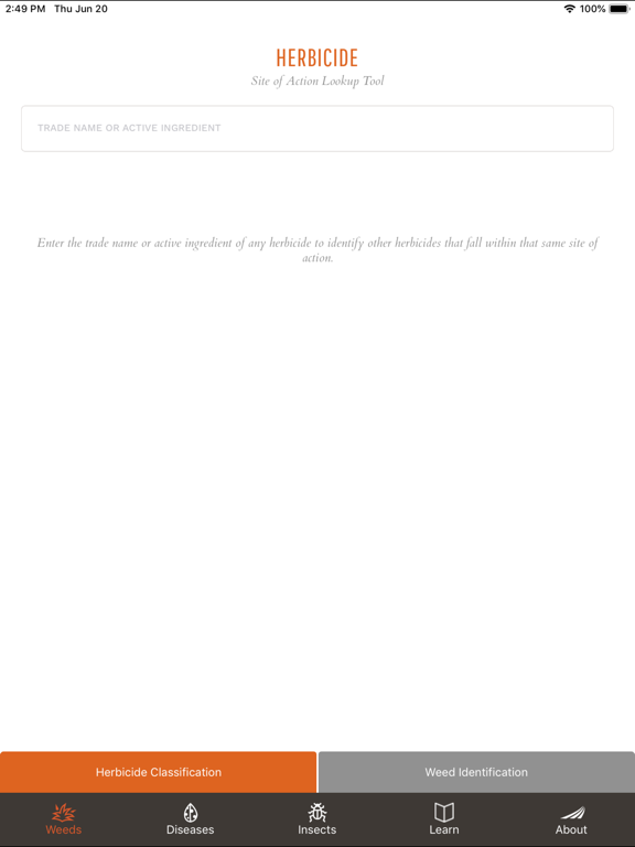 Take Action on Weeds iPad screenshot 1 - Business app