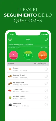 Captura de Pantalla 1 Cuenta calórica y alimentación iphone