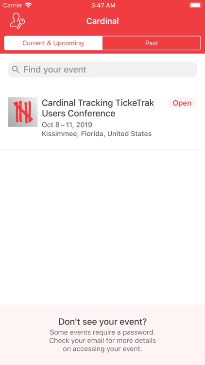 Cardinal Tracking Events