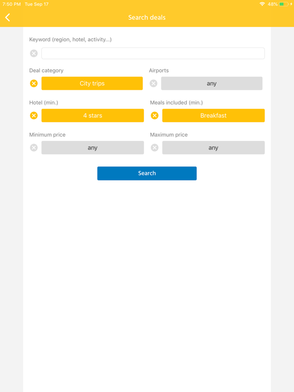 Vacation Deals & Cruises iPad screenshot 4 - Travel app