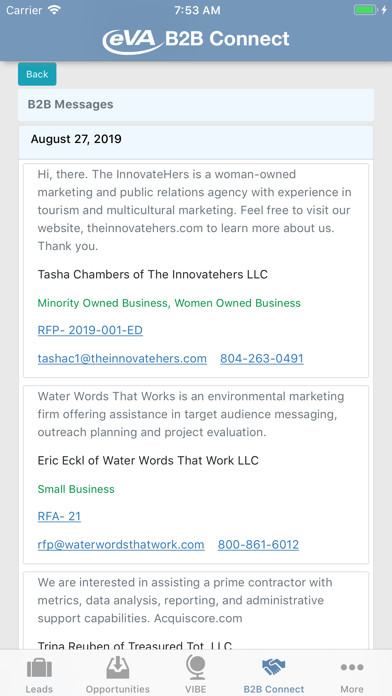 Screenshot #2 pour eVA Mobile 4 Business