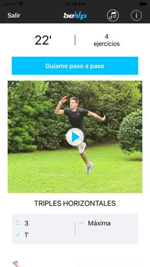 Captura de pantalla de BeUp en iPhone 2