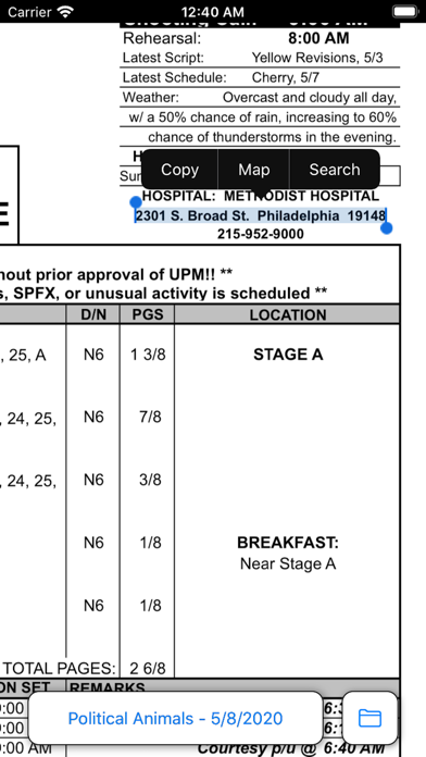 Screenshot #2 pour Open Callsheet