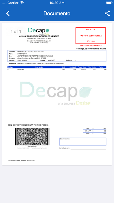 App screenshot