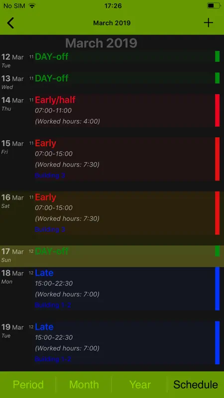 FlexR (Shift planner) screenshot 9 of 10