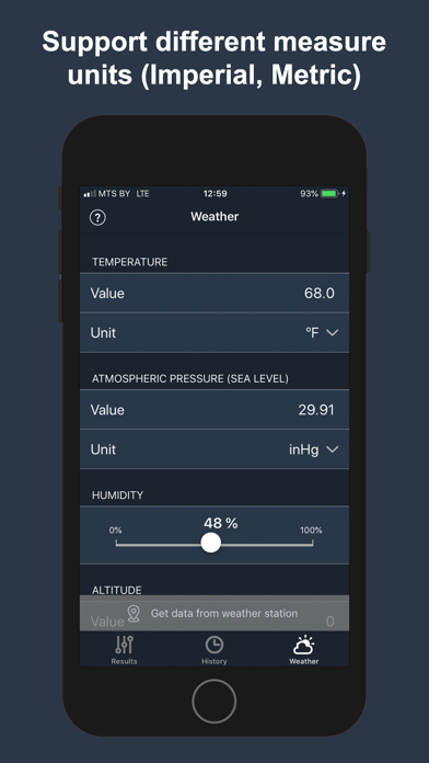 Air Density & Altitude: AirLab Screenshot