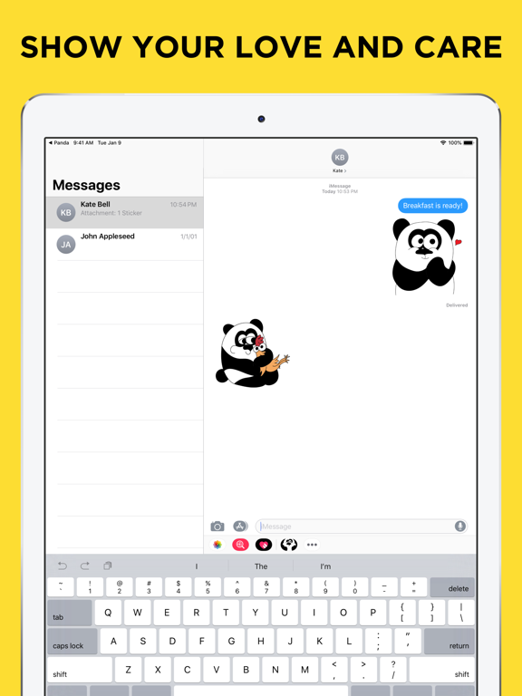Screenshot #6 pour Panda Bear Sticker Collection