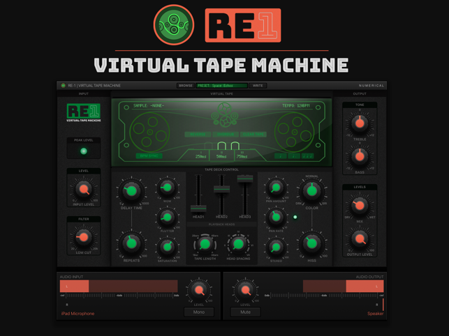 צילום מסך של RE-1 Tape Machine