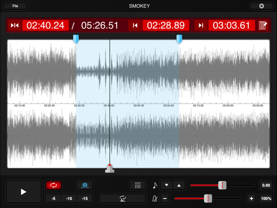 mimiCopy - Slow Down Player iPad screenshot 1 - Music app