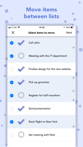 Lists To-do screenshot