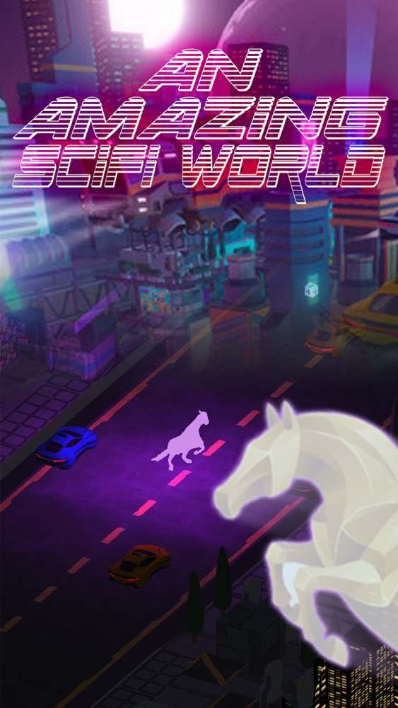 Cyberpunk Horse RaceFun Dash App for iPhone Free Download Cyberpunk