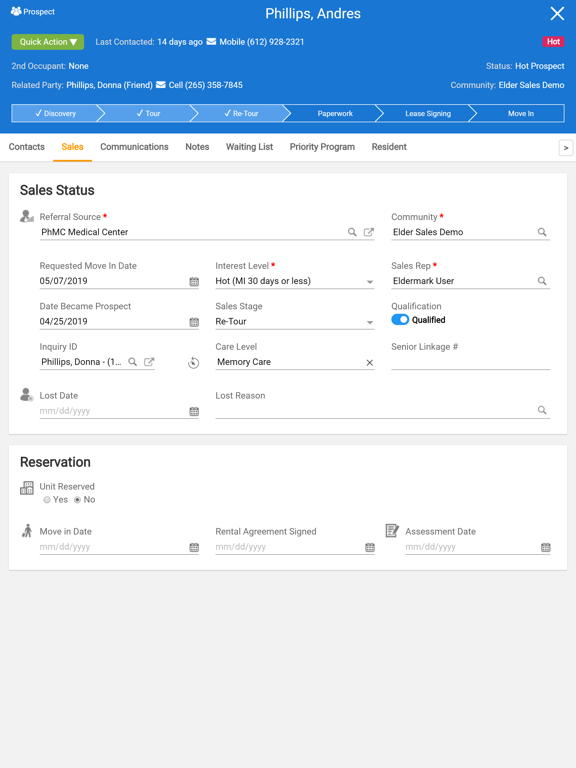 Eldermark Go iPad screenshot 5 - Business app