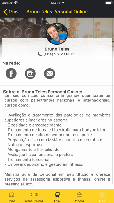 Bruno Teles Personal Online Screenshot