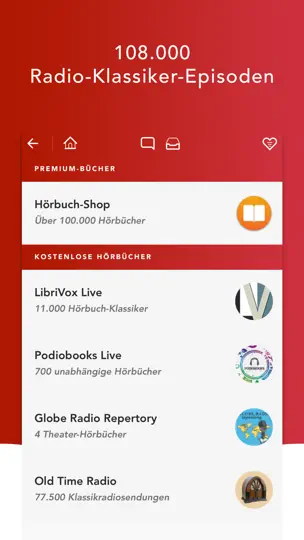 Screenshot von Audiobooks HQ Hörbücher auf dem iPhone 3