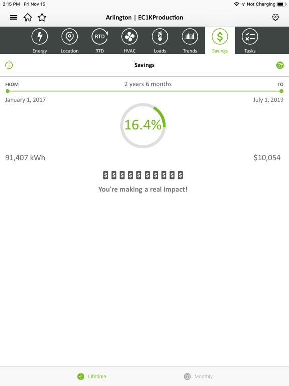 Lime Energy Manager Mobile iPad screenshot 1 - Business app