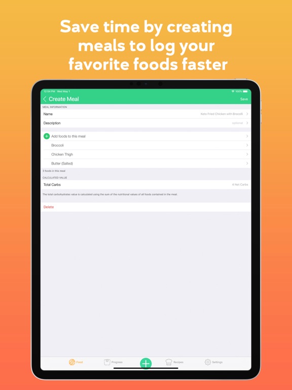 iCarb: Keto Diet Tracker iPad screenshot 6 - Health & Fitness app