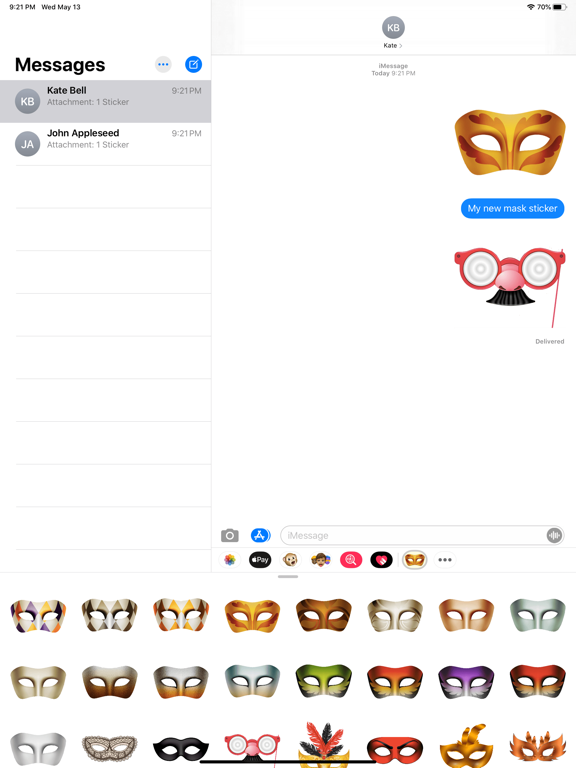 Screenshot #5 pour Masquerade Mask Stickers