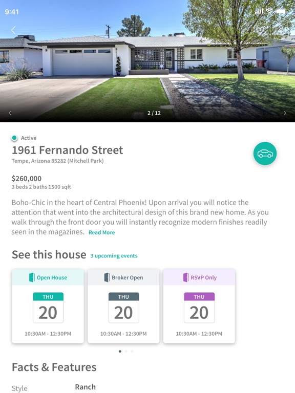 Open Houses Direct iPad screenshot 2 - Business app