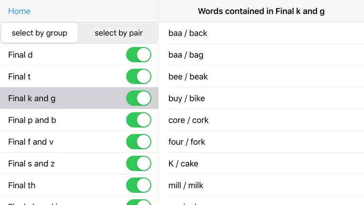 Minimal Pairs/Final Consonants screenshot-9