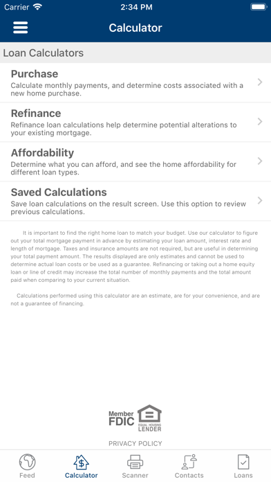 Farmers Bank Mortgage Screenshot