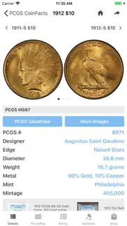 pcgs coinfacts coin collecting iphone screenshot 1
