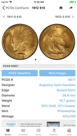 PCGS CoinFacts Coin Collecting screenshot 1