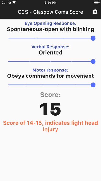 GCS Glasgow Coma Score