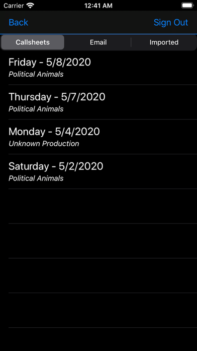 Screenshot #3 pour Open Callsheet