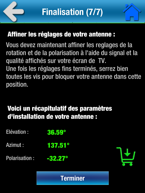 SC Installer aligner Parabole iPad screenshot 10 - Utilities app