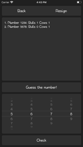 Bulls Cows Code Breaker screenshot